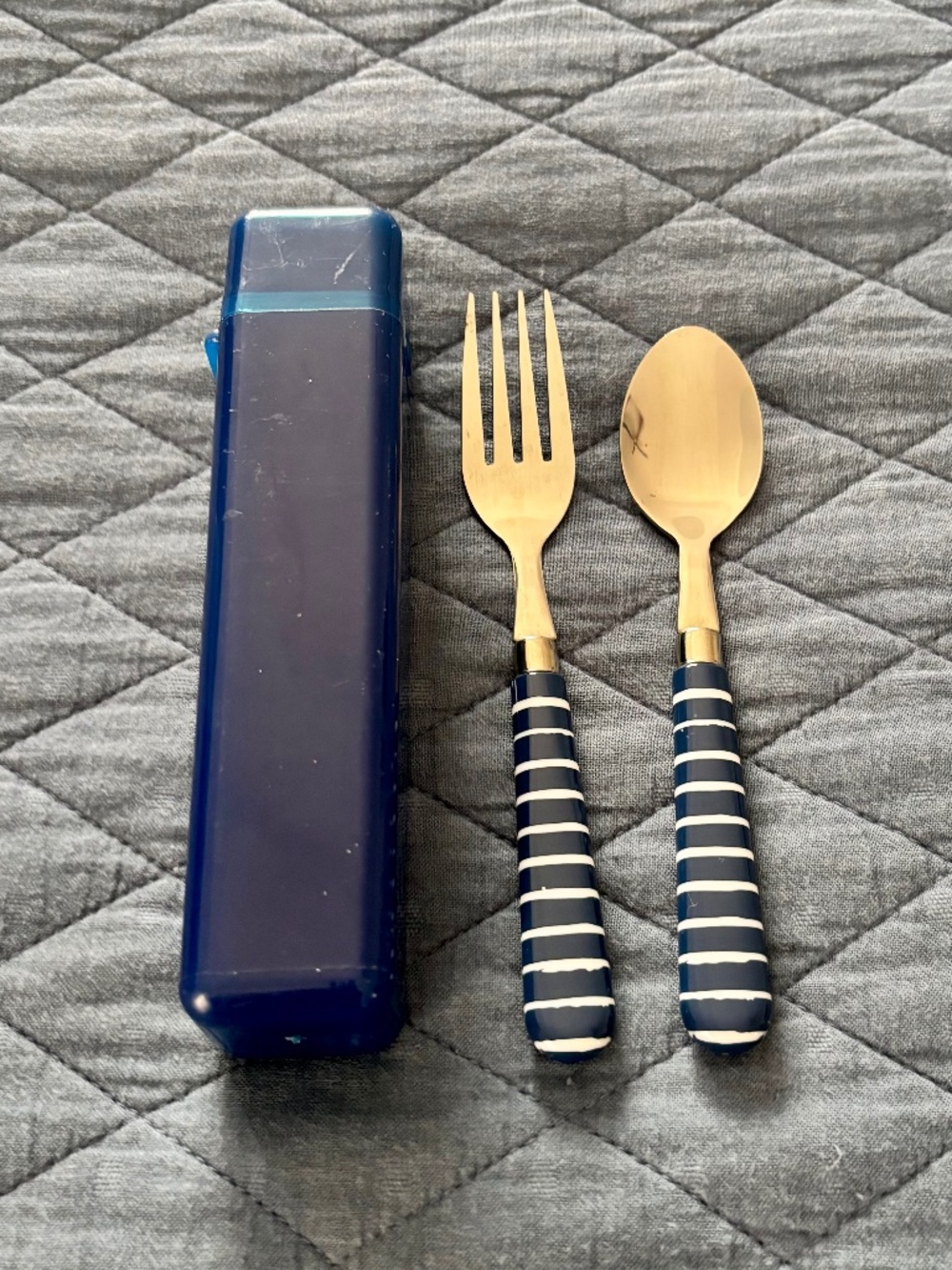 Pottery Barn Kids utensils set with case